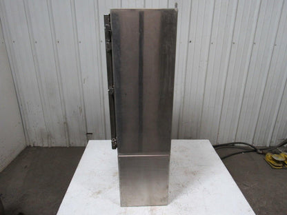 Hoffman A-30H2412SS6LP 30"x24"x12" Stainless Steel Electrical Enclosure Footed