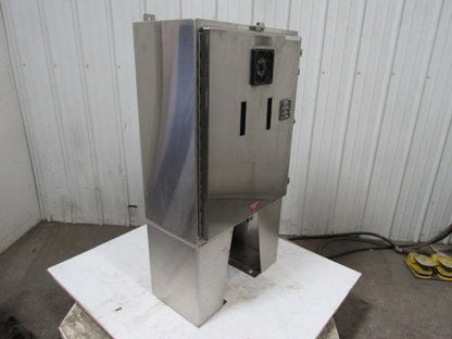 Hoffman A-30H2412SS6LP 30"x24"x12" Stainless Steel Electrical Enclosure Footed