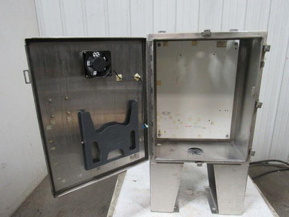 Hoffman A-30H2412SS6LP 30"x24"x12" Stainless Steel Electrical Enclosure Footed