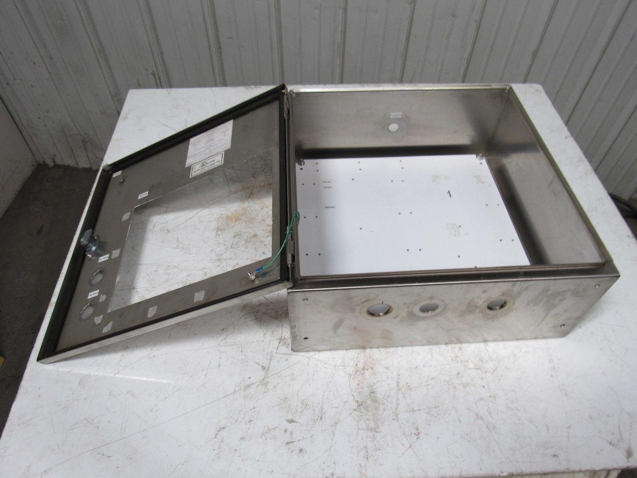 Hoffman CSD20208SS 20x20x8" Stainless Steel Electrical Enclosure W/Backplate
