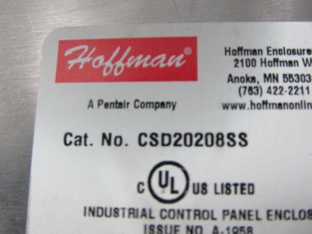 Hoffman CSD20208SS 20x20x8" Stainless Steel Electrical Enclosure W/Backplate