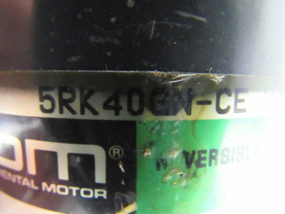 Oriental Motor 5RK40GN-CE Reversible Electric Motor W/5GN18K Gear Head