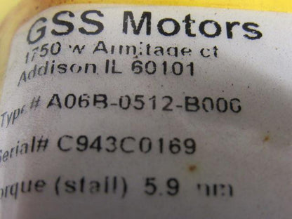 Fanuc A06B-0512-B000 Model 5 AC Servo Motor 110V 3PH 2000 RPM 8 Pole