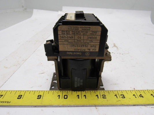 Westinghouse BFD40S BFD Control Relay 300 V Fixed Contacts 120 V Coil 4 NO Poles