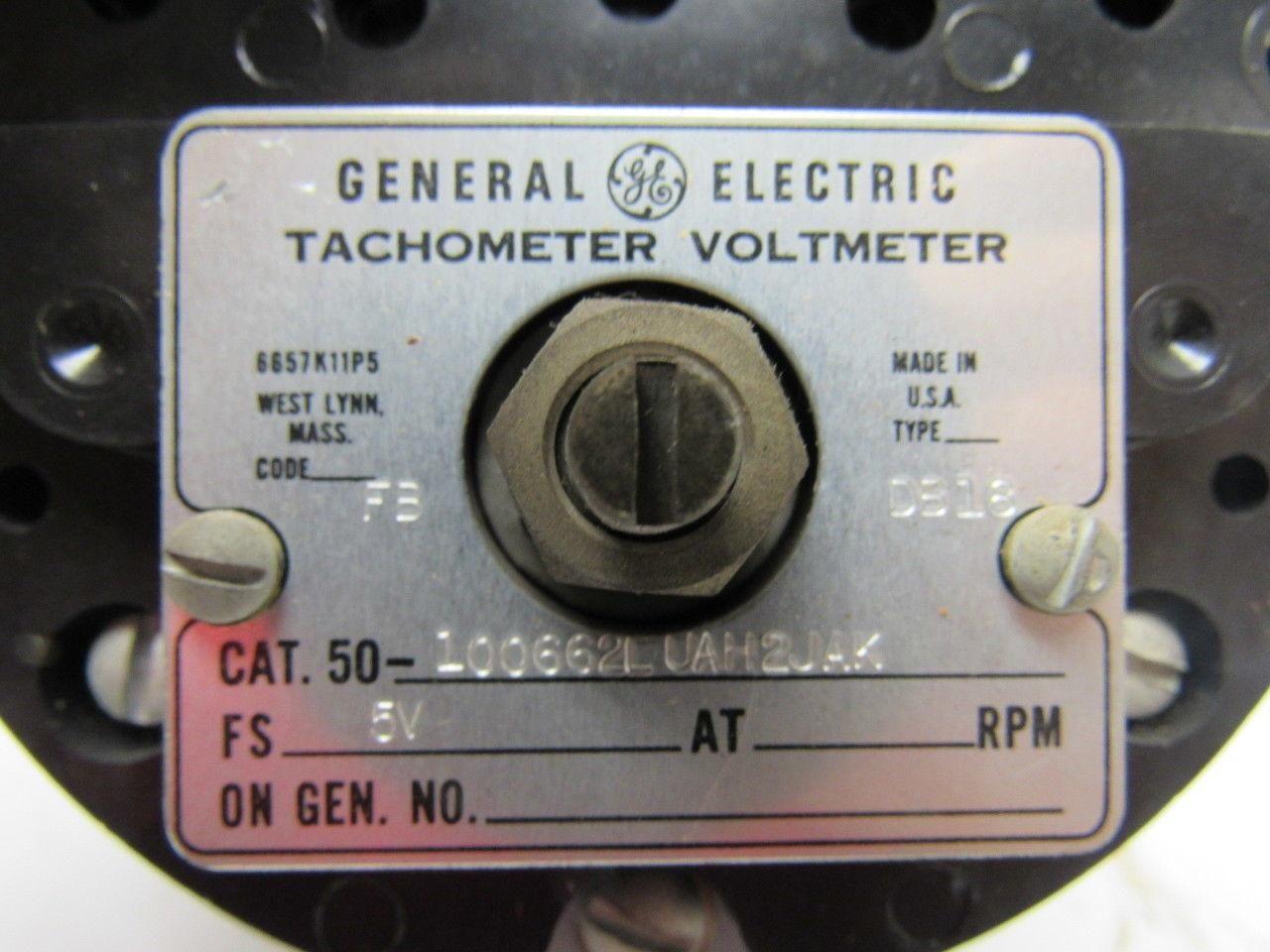 GE General Electric DB-18 Panel Mount Tachometer Voltmeter -25-+25 RPM