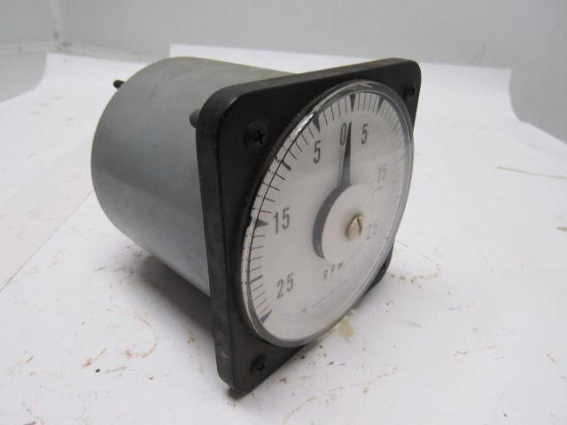 GE General Electric DB-18 Panel Mount Tachometer Voltmeter -25-+25 RPM