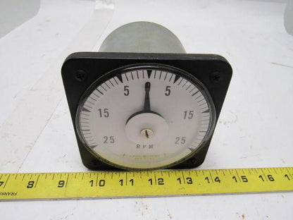 GE General Electric DB-18 Panel Mount Tachometer Voltmeter -25-+25 RPM