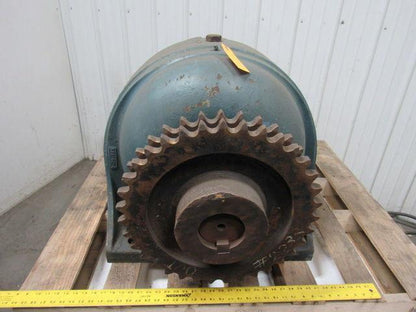 Large In-Line Gear Box speed Reducer 240:1 Ratio 3-3/4" Output 1-7/8" Input