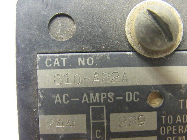 A-B Allen Bradley 810-A22A Series A Inverse Time Relay 162A