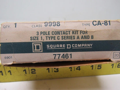 Square D 77461 Size 1 Type C Series A & B 3 Pole Contact Kit