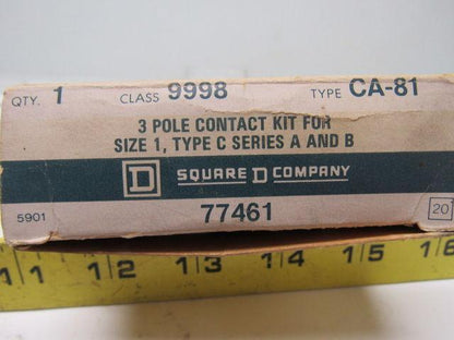Square D 77461 Size 1 Type C Series A & B 3 Pole Contact Kit