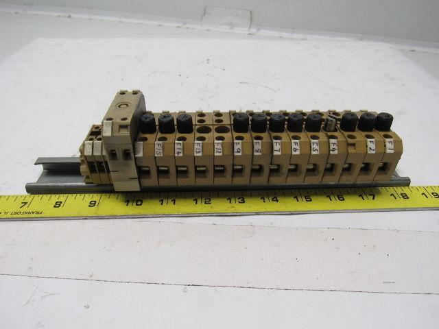 Klippon SAK S3/32 Terminal Block Din Rail Mount Connector Fuse Lot of 29 Blocks