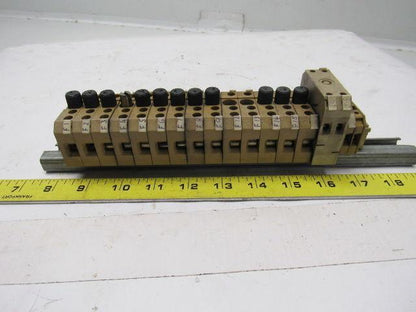 Klippon SAK S3/32 Terminal Block Din Rail Mount Connector Fuse Lot of 29 Blocks
