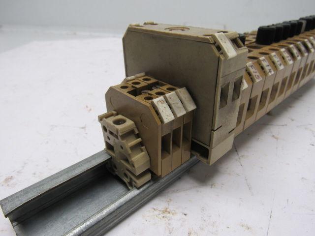 Klippon SAK S3/32 Terminal Block Din Rail Mount Connector Fuse Lot of 29 Blocks