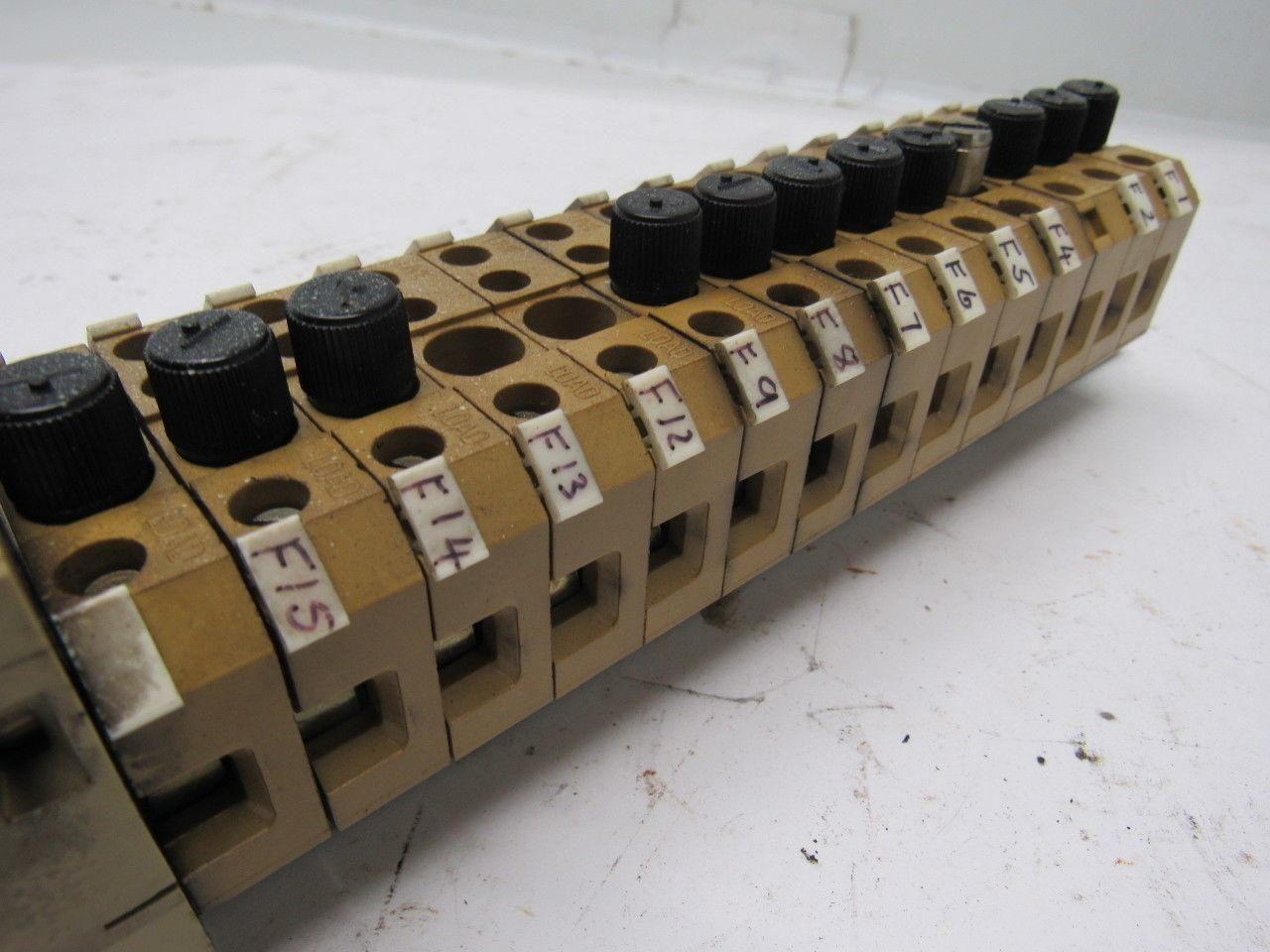 Klippon SAK S3/32 Terminal Block Din Rail Mount Connector Fuse Lot of 29 Blocks