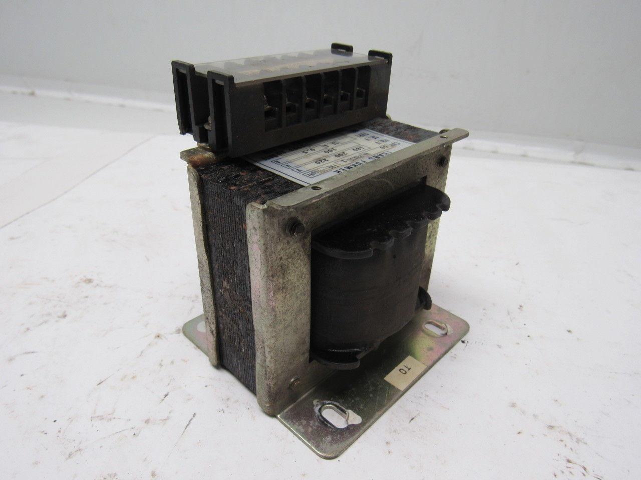 Transformer 50VA 180-200-220V Primary 100V Secondary 1PH 50/60Hz