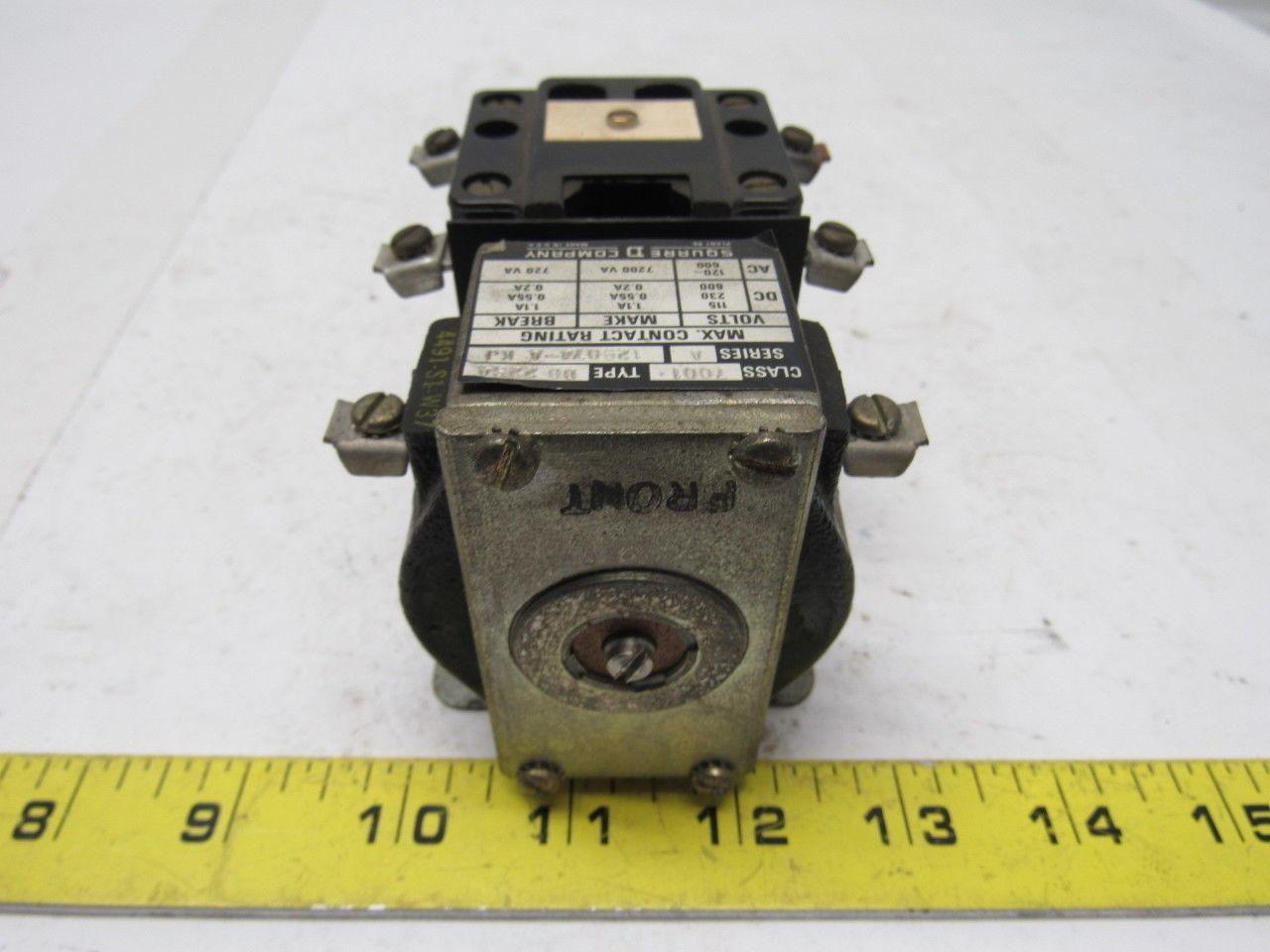 Square D D022 - S4 Class 7001 Series A Pilot Duty Relay 600 V