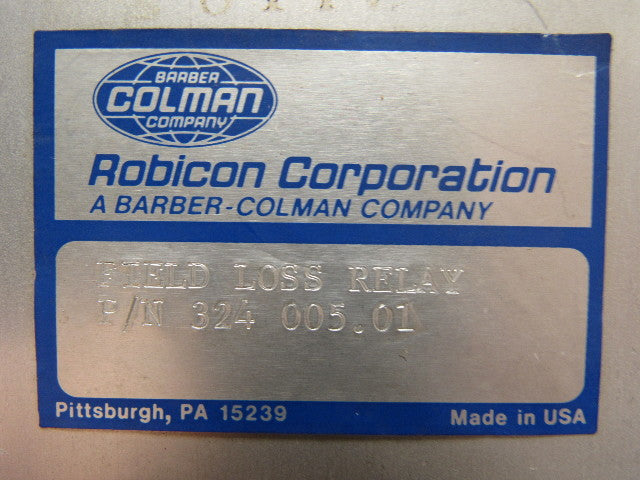 Robicon Corp. 324 005.01 Barber-Colman Field Loss Relay