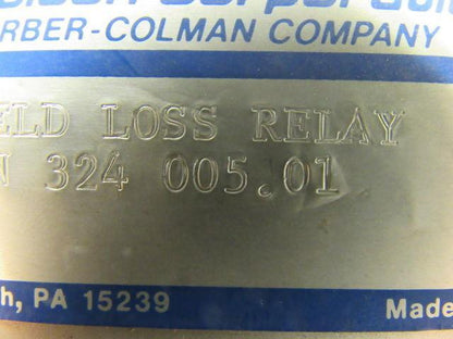 Robicon Corp. 324 005.01 Barber-Colman Field Loss Relay