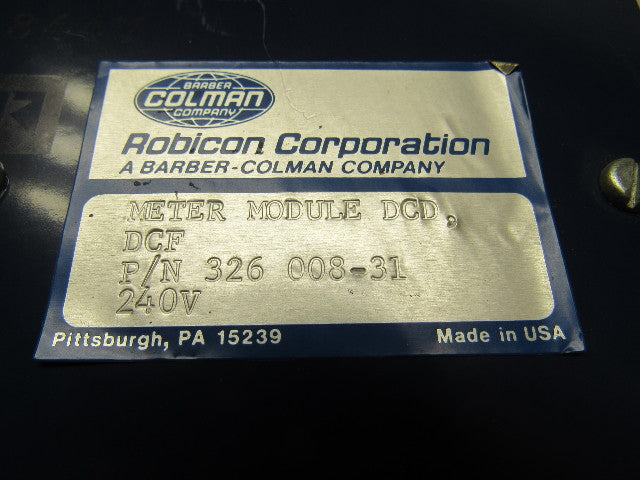 Robicon 326 008-31 Meter Module DCD, DCF 240V Analog Ammeter Bank