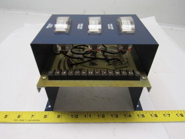 Robicon 326 008-31 Meter Module DCD, DCF 240V Analog Ammeter Bank