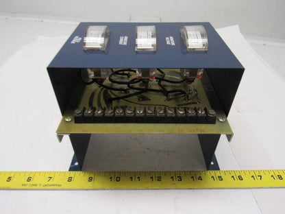 Robicon 326 008-31 Meter Module DCD, DCF 240V Analog Ammeter Bank