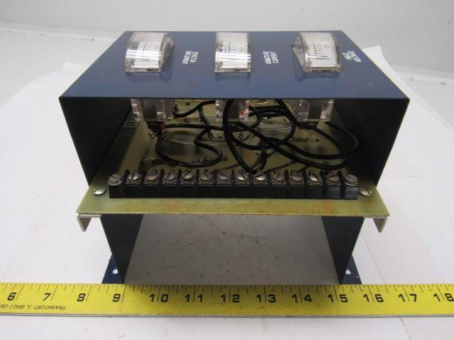 Robicon 326 008-31 Meter Module DCD, DCF 240V Analog Ammeter Bank