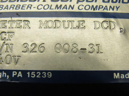 Robicon 326 008-31 Meter Module DCD, DCF 240V Analog Ammeter Bank