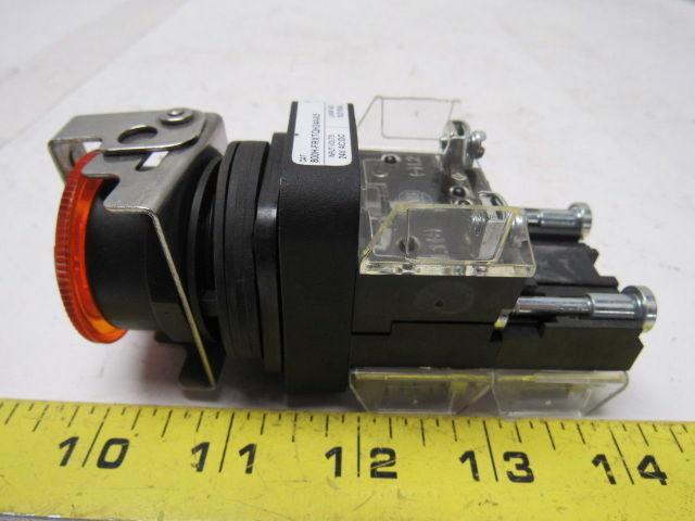 Allen Bradley 800H-FRXTQH24AA5 Amber LED Illuminated 2 position Twist Switch