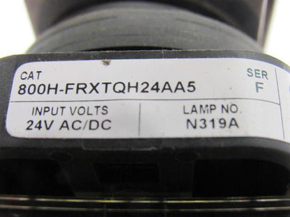 Allen Bradley 800H-FRXTQH24AA5 Amber LED Illuminated 2 position Twist Switch