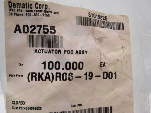 Dematic Corp. Actuator Pod Assembly Diaphragm Air Actuated  Lot of 10