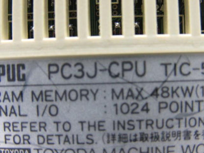 Toyoda Toyopuc PC3J-CPU TIC-5339 Processor Module