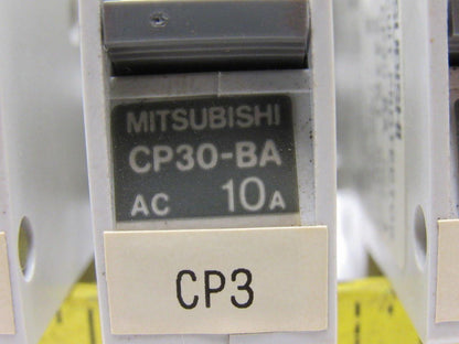 Mitsubishi Electric CP30-BA 1 Pole 10A Circuit Protector Din Rail Mount Lot of 5
