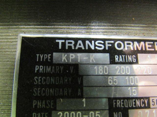 Kowa KPT-K Transformer 180-200-220V Pri. 65/100V Sec. 1.5KVA 50/60Hz 1 Ph