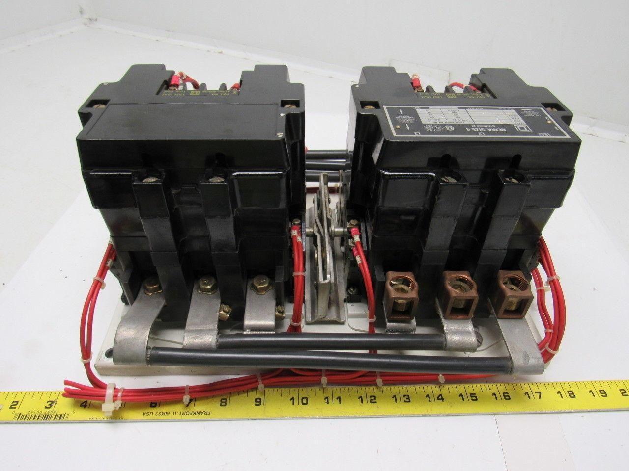 square d ES31091-507-52 Reversing Starter Size 4  100Hp 120V Coil