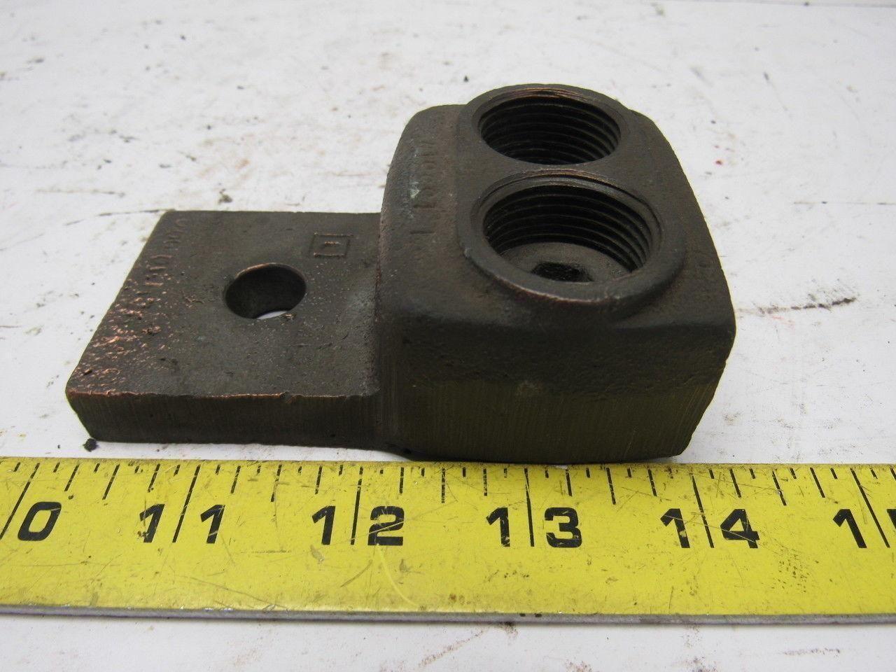 Square D 1 Hole Bronze Electrical Connector 2 Wire Terminal