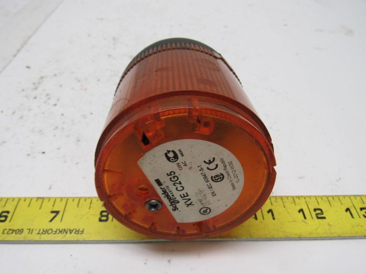 Schneider Electric XVE C2G5 LED Amber Stack Beacon Light Assembly 120V