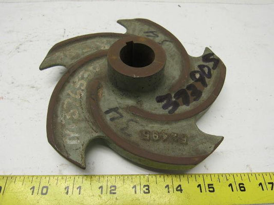 52495 7" OD Steel Pump Impeller 5 Vane 1" ID Bore
