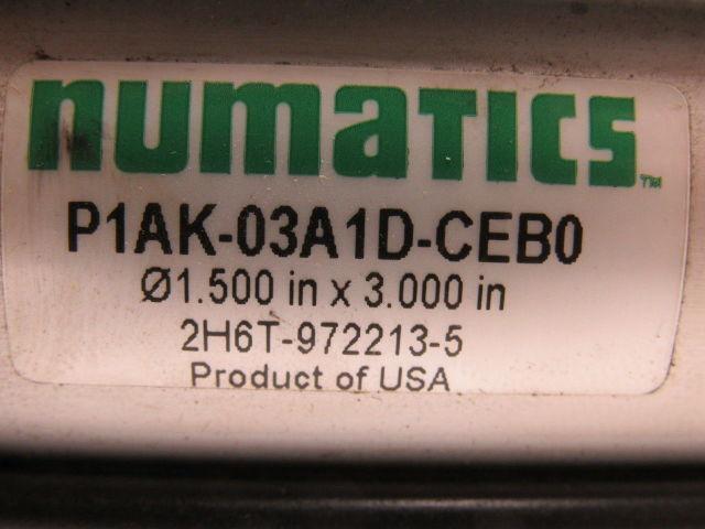 Numatics P1AK-03A1D-CEB0 Pneumatic Air Cylinder 1-1/2" Bore 3" Stroke