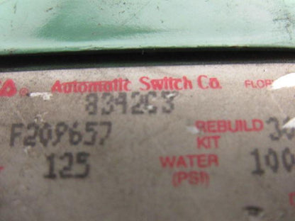 ASCO Red Hat 834263 4 Way Solenoid Valve  3/8" NPT