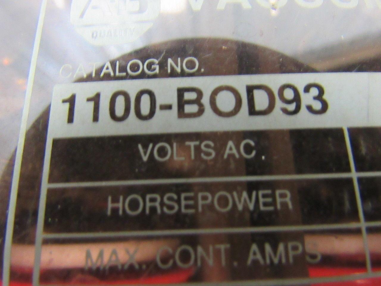 A-B Allen Bradley 1100-BOD93 Series B Vacuum Contactor