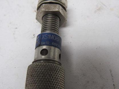 Telemecanique XS1M08PA370D Proximity Sensor 4-Pin 48V 200mA w/60" Lead