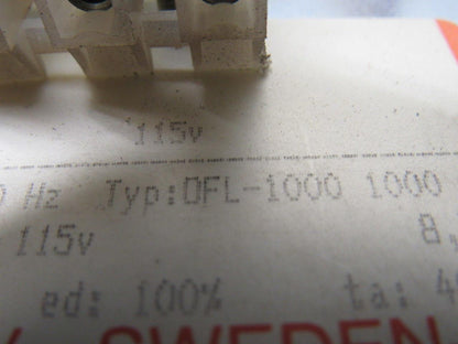 Tramo Type OFL-1000 Transformer 1000VA 460V Pri. 115V SEC  8.7A 50/60Hz