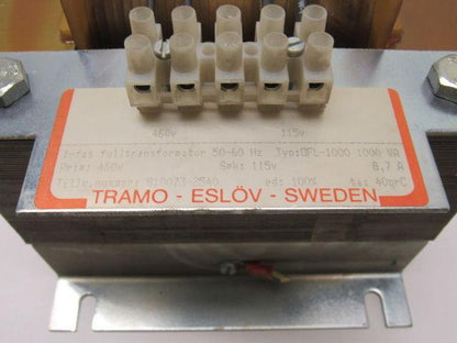 Tramo Type OFL-1000 Transformer 1000VA 460V Pri. 115V SEC  8.7A 50/60Hz