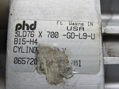 PHD SLD76X700 Pneumatic B15 Linear Slide &  Cylinder Lot/1
