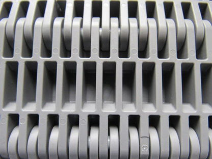 Intralox Series 400 Grey Flush Grid Plastic Conveyor Belt 2" Pitch 15-11/16"x18'