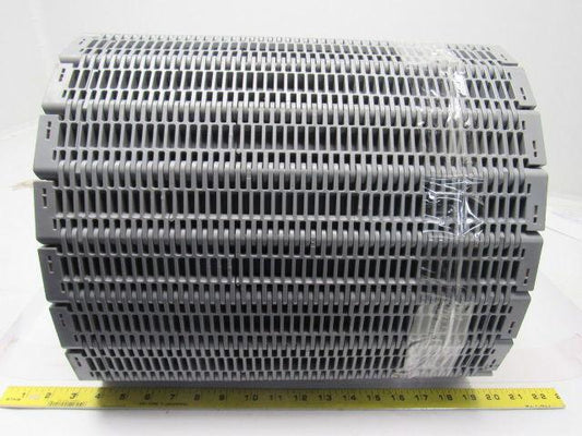 Intralox Series 400 Grey Flush Grid Plastic Conveyor Belt 2" Pitch 15-11/16"x18'