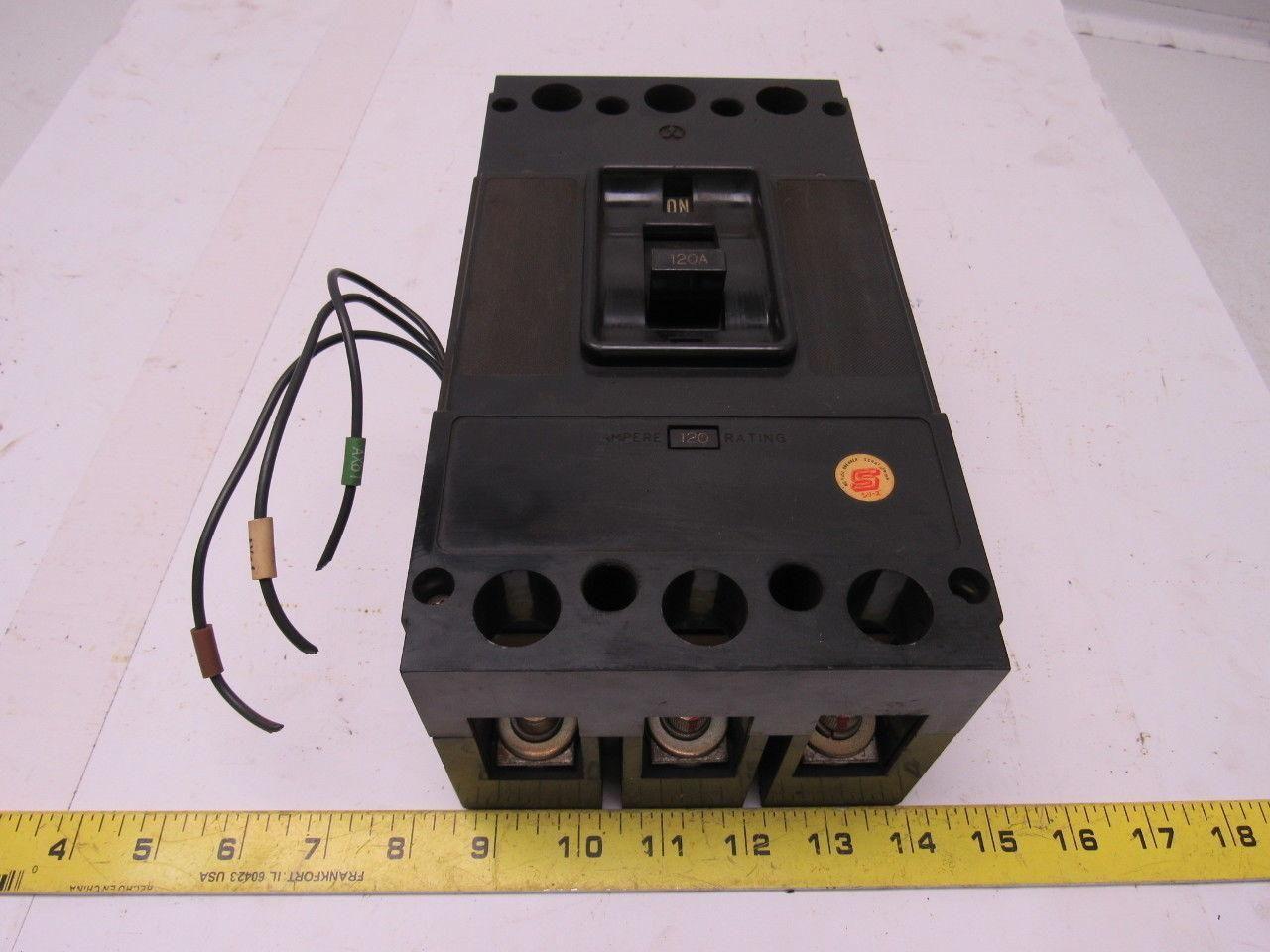 Mitsubishi Electric NF225-G 120 Amp 3 Pole Circuit Breaker W/Auxiliary Switch