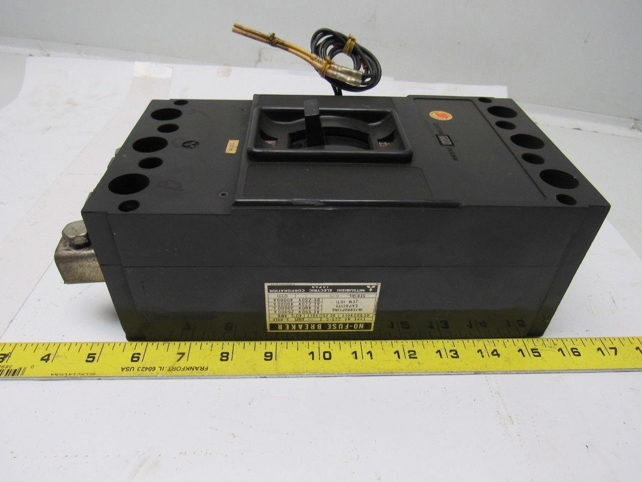 Mitsubishi Electric NF225-G 225 Amp 3 Pole Circuit Breaker W/Auxiliary Switch