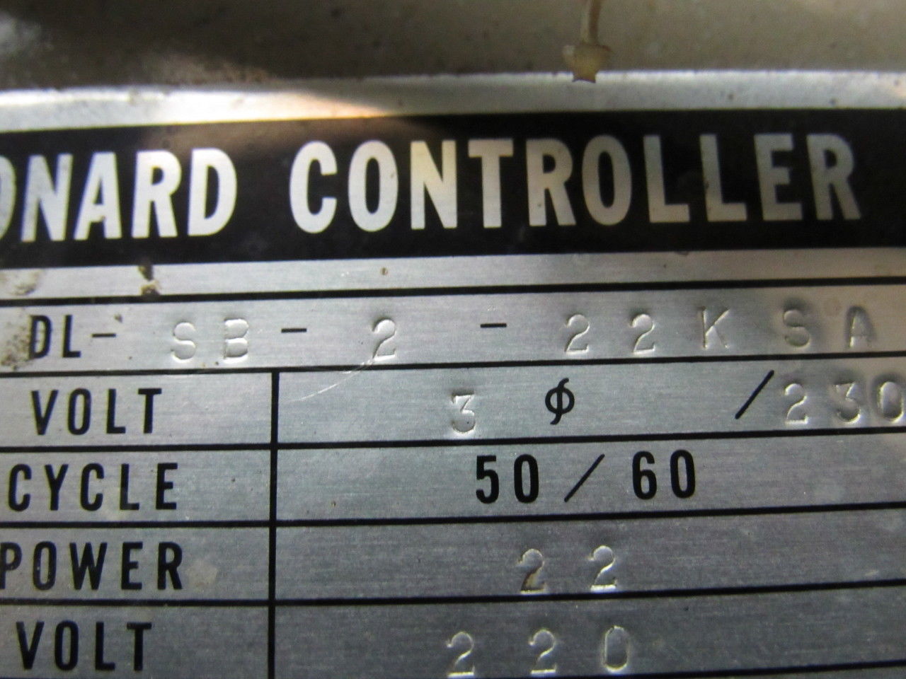 Mitsubishi Electric DL-SB-2-22KSA D.L. Leonard Controller 22KW From a Mazak M-5